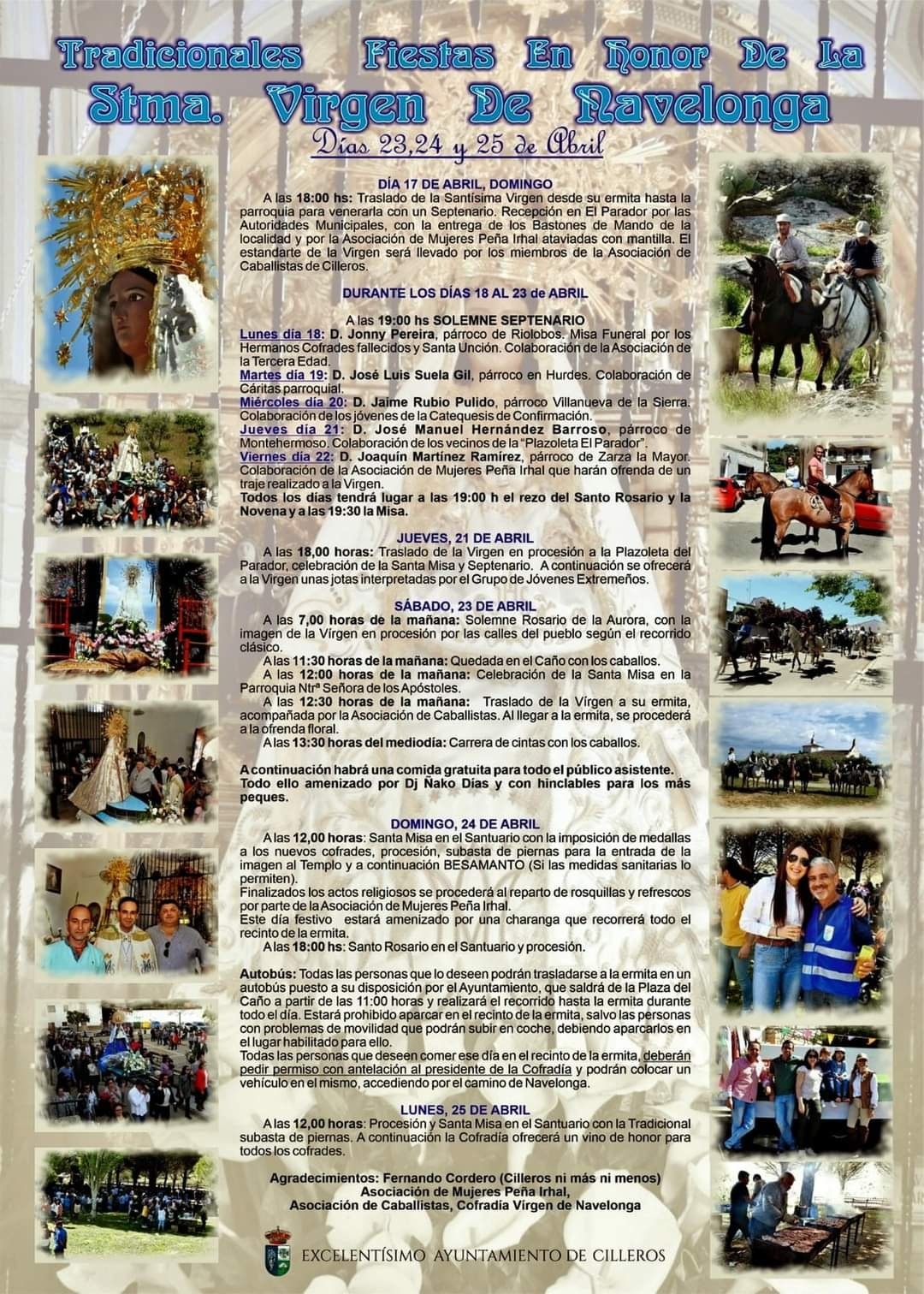 Tradicionales fiestas en honor de la Santísima Virgen de Navelonga 2022 Cilleros